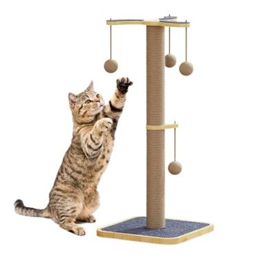 Imagem de Rrlihjgu Poste Arranhador para Gatos, Torre de Arranhar Alta para Gatos, Torre de Móveis com Bola para Treinamento de Escalada e Enriquecimento de Gatinhos para Sofá Tapete Chão