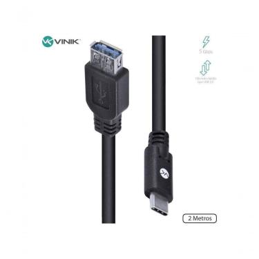Imagem de Cabo Usb Tipo C Para Extensor Usb A Fêmea V3.2 Gen1 5gbps 2 Metros - C32uaf-2