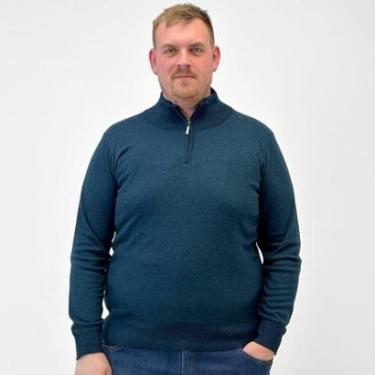 Imagem de Blusa de Lã Delkor Plus Size com Zíper Masculina-Masculino