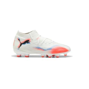 Imagem de PUMA Tênis unissex infantil Future 8 Pro Artificial, Firm Ground Soccer Cleats (criança pequena), Branco/preto/vermelho brilhante, 15