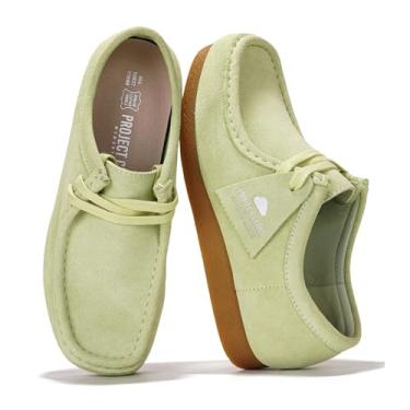 Imagem de Project Cloud Sapatos femininos 100% de couro genuíno - Palmilha de espuma viscoelástica, sapatos Oxford para mulheres, calçados - Mocassins casuais de trabalho com sola antiderrapante leve com renda