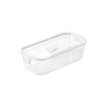 Imagem de Pote Slim Multiuso Hermético Com Tampa Click 845ml Cor Branco - Paramo