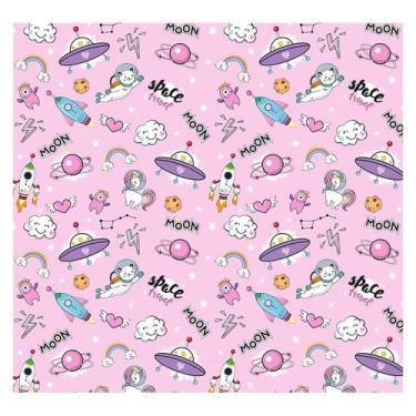 Imagem de Papel de Parede Adesivo Infantil Foguete Quarto Menina - 795pcp - Allo
