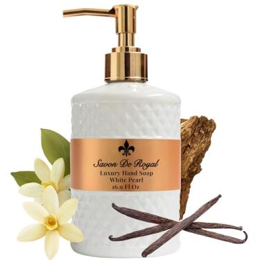 Imagem de Savon De Royal Sabonete líquido para as mãos White Pearl – Sabonete líquido para as mãos, Sabonete líquido multiuso, aroma de lírio, 500 ml