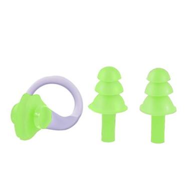 Imagem de Kit Protetor De Ouvido Nasal E Anatômico Gold Sports, Verde, Único, Un