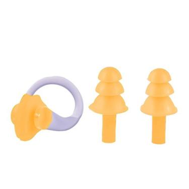 Imagem de Kit Protetor De Ouvido Nasal E Anatômico Gold Sports, Laranja, Único, 