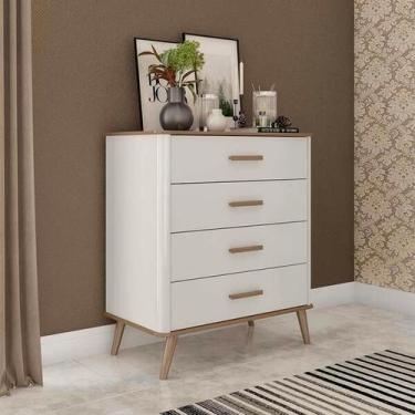 Imagem de Comoda fabrimoveis maite 4 gav offwhite/nature - Fabrimóveis