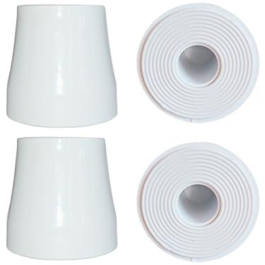 Imagem de Kit 4 Pé Maquina Lava e Seca compatível com LG, Samsung e Midea – Suporte Eleva Altura da Máquina, Reduz Vibração e Facilita Limpeza