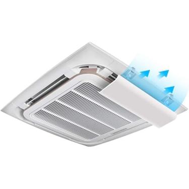 Imagem de Defletor de ar condicionado para teto ar condicionado central evita o sopro direto de ar frio/quente ângulo ajustável adequado para todas as estações de plástico aço (uma s