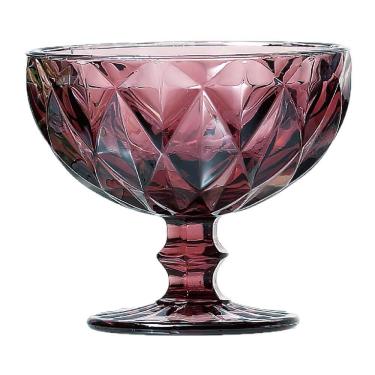 Imagem de Taça de Sobremesa Diamond Vidro 310ml 1 peça Lilás  - Lyor