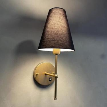 Imagem de Arandela de Parede Clássico alumínio e bivolt Com Interruptor e Cúpula