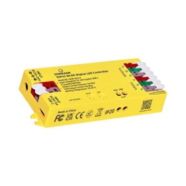 Imagem de Controlador LED RGB ESP32 USB-C WLED Digital IC DIY APP 16A Fusível HA