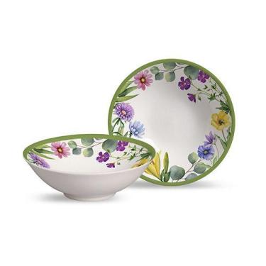 Imagem de Conjunto 6 bowls decorados Easter Garden 300ml - Alleanza Cerâmica