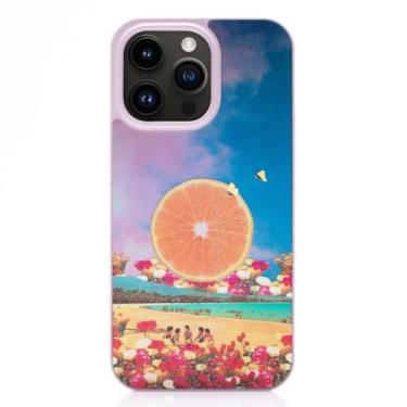 Imagem de SOFi Capa Bio para iPhone 15 Pro Max compatível com MagSafe, feita de forma sustentável com arte local (Tequila Sunrise, iPhone 15 PRO MAX), multicolorida