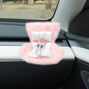 Imagem de Assento de carro Doll Transwon LABUBU com almofada Flurry rosa