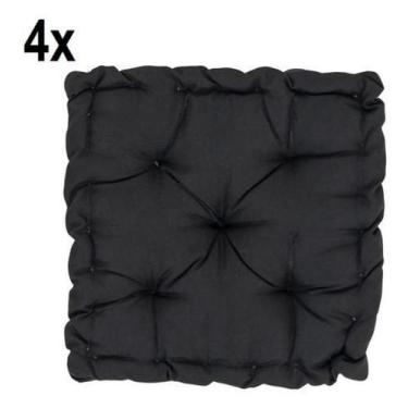 Imagem de Kit Almofada Futon Oxford 40X40Cm 4 Unidades - Preto - Inspire