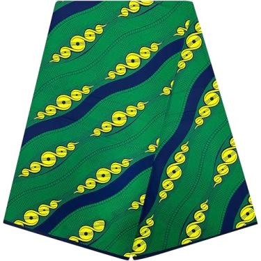 Imagem de Shenbolen Tecido de cera africana 6 jardas Ankara Print Tecido de algodão para vestido de festa (B7)