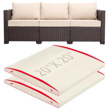 Imagem de HAVARGO Suporte de almofada de sofá para assento caído ao ar livre 50 x 50 x 5 cm, suportes de sofá para almofadas caídas, secagem rápida e espuma de alta densidade, suporte de almofada de sofá com