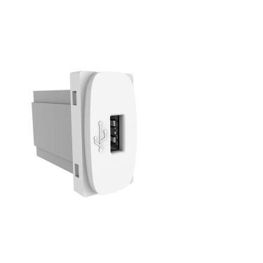 Imagem de Módulo tomada USB 2A Bivolt 1 Módulo Gracia Alumbra Branco