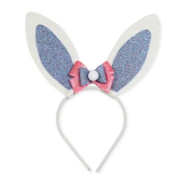 Imagem de Tiara De Coelho Páscoa Eva Com Gliter Lilás