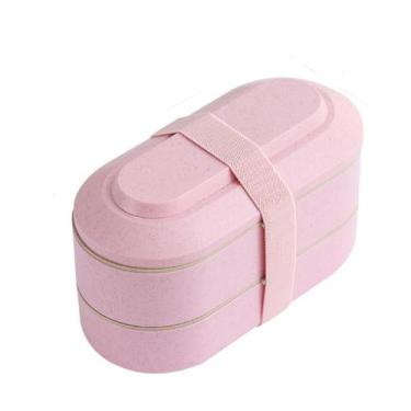 Imagem de Recipiente de alimento de microondas de lancheira de três camadas ajus