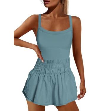 Imagem de Vestido esportivo Nirovien Running Skortsie sem mangas Sage M