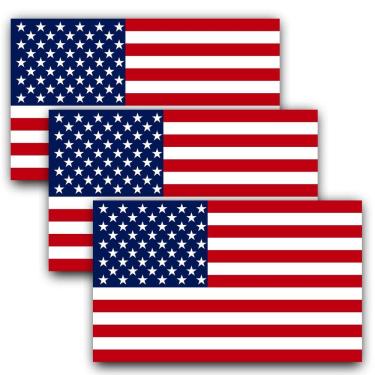 Imagem de Adesivos de carro Anley American US Flag Reflective 8 x 5 cm (3 Pa)