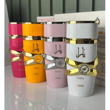 Imagem de Kit 4 Perfumes Yara Lattafa 25ml  Yara Moi, Yara Rosa, Yara Candy e Ya