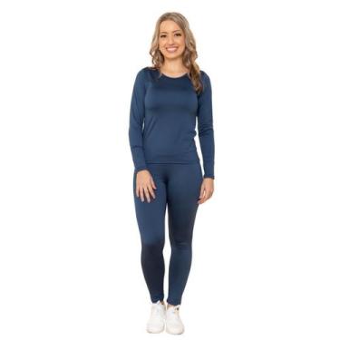 Imagem de Blusa + Calça Térmica Peluciada Segunda Pele Frio Feminina - AG Indust
