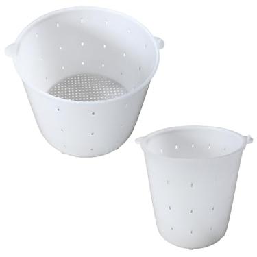 Imagem de Formas para Queijo 1Kg e 500gMinas e Ricota, Plástico Branco