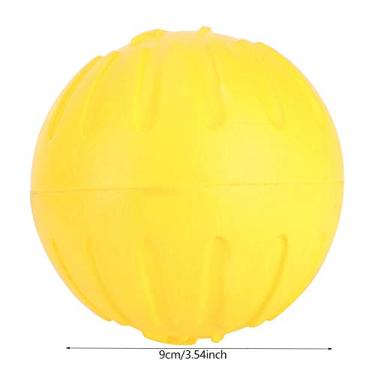 Imagem de Yctze Bola de Treinamento para Cães Flutuante Amarela Portátil de EVA – Brinquedo de Mastigar Resistente a Mordidas para Cães, Brinquedo Envolvente de Bola de Cachorro para Cuidados Dentários e
