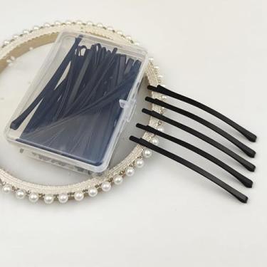 Imagem de 12 peças de grampos de cabelo para mulheres simples preto fosco grampo de cabelo básico de aço invisível acessórios de cabelo presente (caixa grande com 24 peças)