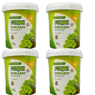 Imagem de Kit 4 Adubo Fertilizante Orgânico Forth Bokashi 250g