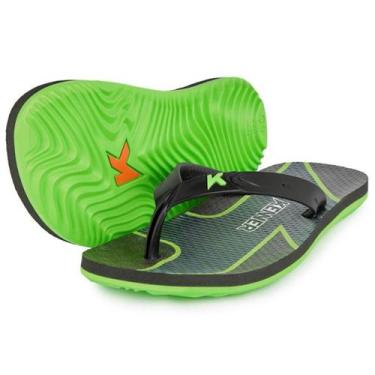 Imagem de Chinelo Kenner Summer Classic Masculino - Preto e Verde, 42