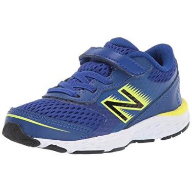 Imagem de Tênis de corrida infantil com fecho alternativo New Balance 680 V6, Marine Blue, 3 Infant