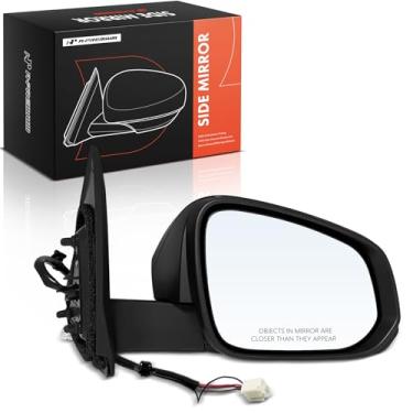 Imagem de A-Premium Espelho retrovisor traseiro externo preto dobrável manual do passageiro - compatível com Toyota Tacoma 2024-2025