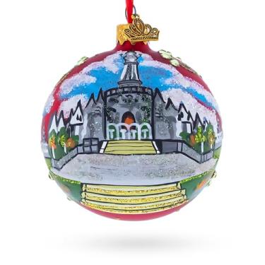 Imagem de Enfeite de Natal com bola de vidro do Templo Balinês, Denpasar, Indonésia, 8 cm