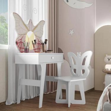 Imagem de Penteadeira Borboleta Com Cadeira banqueta Camarim Escrivaninha Mesa B