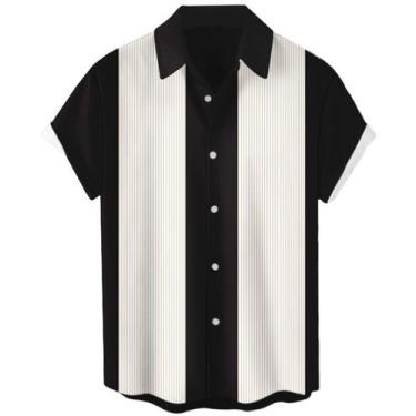 Imagem de Camisa havaiana WHO IN SHOP de manga curta com botões vintage