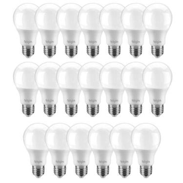Imagem de Kit 20 Lâmpada Led 9w 6500k Luz Branco Frio Elgin Potente