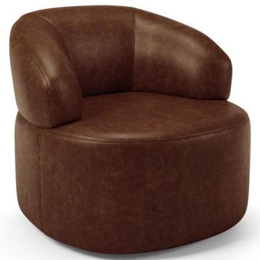 Imagem de Poltrona Giratória Orgânica Para Sala de Estar Living Helena L02 mater