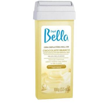 Imagem de Cera Depilatória Depil Bella Roll-on Chocolate Branco 100g