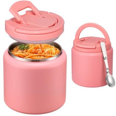 Imagem de Soup Thermo para Hot Food Kids Recipientes de almoço de 740 ml com tampa de fivela de boca larga, pote de comida quente, isolamento a vácuo, caixa bentô de aço inoxidável à prova de vazamento com