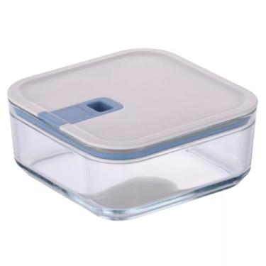 Imagem de Pote de Vidro Quadrado Hermético - Tampa com Alavanca - 1100ml - Neoflam