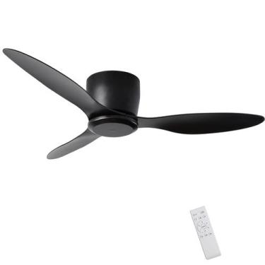 Imagem de Ventilador de teto Duclsaty 42" preto com 3 pás e temporizador remoto 