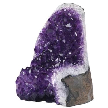 Imagem de Extreme Rocks & Fossils Aglomerado De Ametista Natural Com Bordas Polidas [4,5 A 5 Lb] - Geodo Bruto Real, Cristal Cura, Rocha Do Uruguai, Decoração Roxa Profunda, Bolsa Veludo Quartzo Rosa Grátis