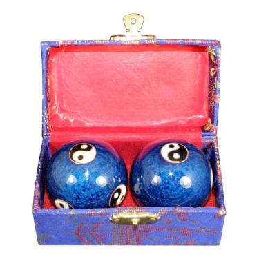 Imagem de Shakven Bolas Baoding,Bolas Chinesas | 2 bolas de baoding chinesas de 1,85 polegadas | Bolas de saúde com sinos, bolas de medicina chinesa em caixa para exercícios de alívio das mãos