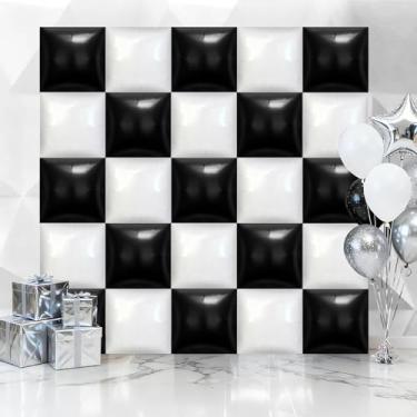 Imagem de 25 peças de balões quadrados, fundo de parede de balões quadrados metálicos, balões de Mylar de dupla face, kit de arco de túnel para decoração de aniversário de casamento, aniversário, chá de bebê