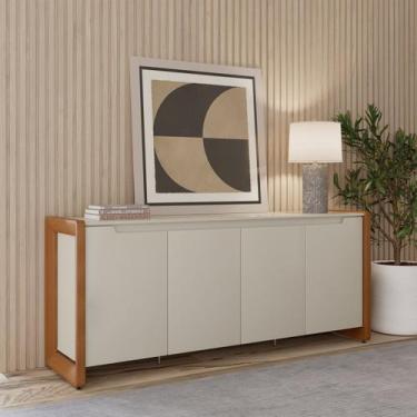 Imagem de Buffet para Sala de Jantar 180 Cm com Laterais em Madeira e Gavetas In