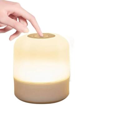 Imagem de Abajur Quarto Luminária Led De Mesa Criado Mudo Recarregável Touch Cabeceira De Quarto Luz (Luminaria 360 Branca)